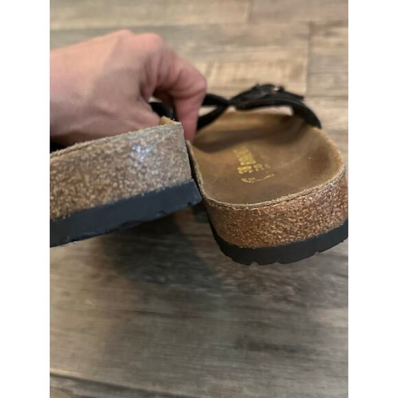 Birkenstock Black Patent Leather Ibiza Birko-Flor Sandals Size 38 - Picture 4 of 6